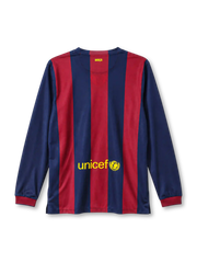 FC Barcelona 2014-15 home jersey Nike front view blue garnet stripes