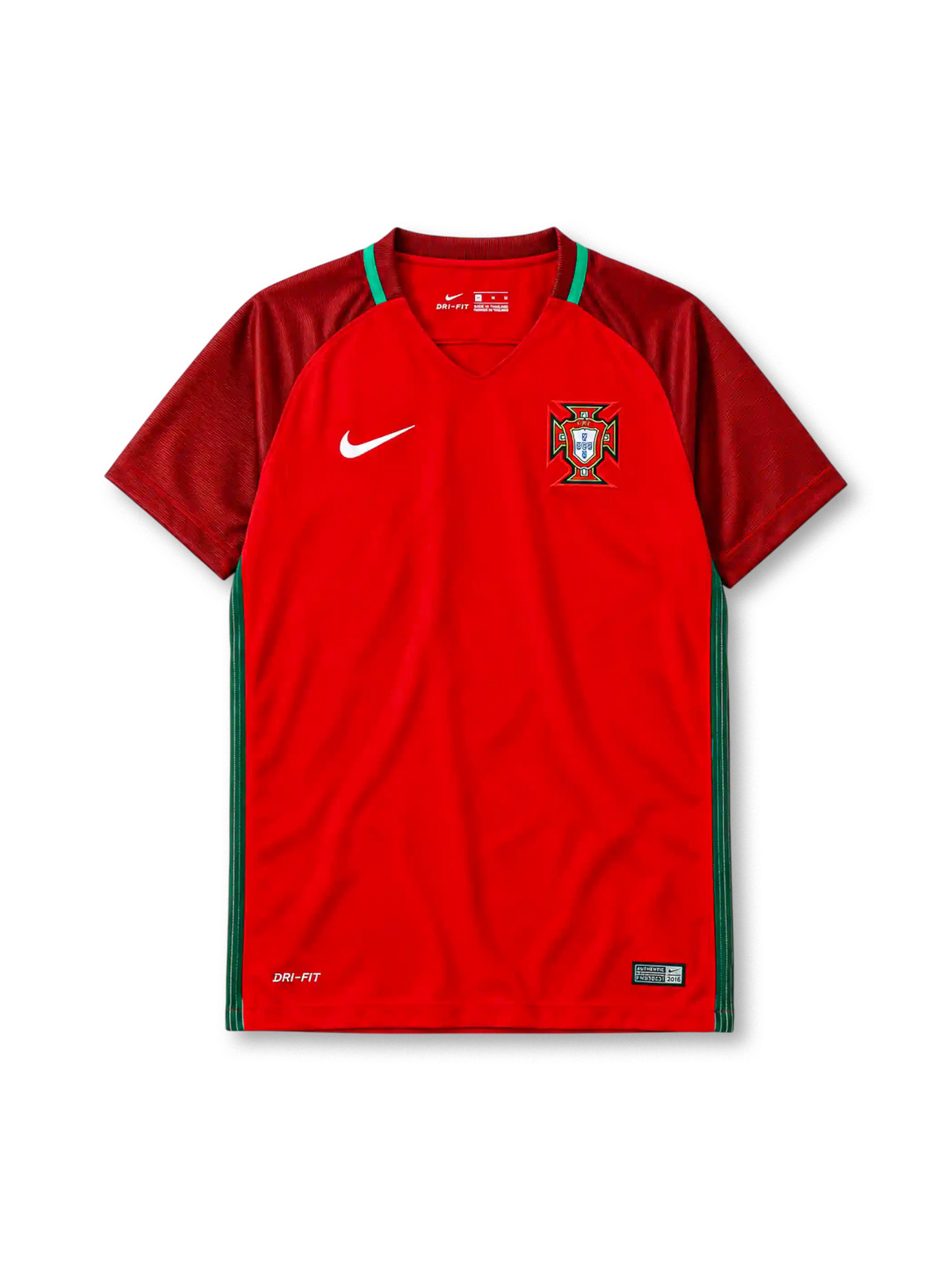 Portugal 2016 home jersey Nike front view red maroon sleeves