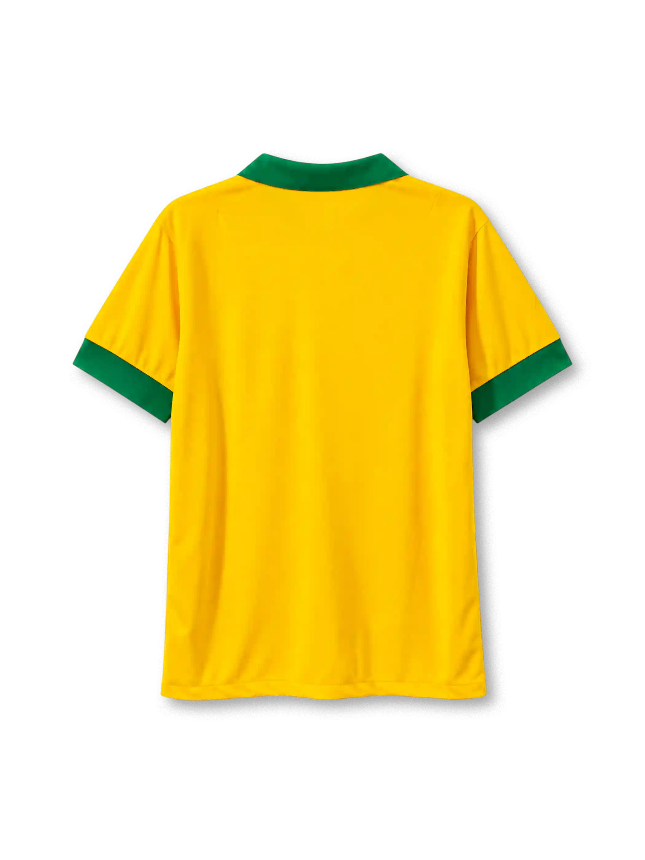 Brazil 2013 home jersey Nike front view yellow green collar