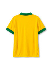 Brazil 2013 home jersey Nike front view yellow green collar