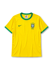 Brazil 2000 home jersey Nike front view yellow green collar