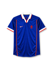 Netherlands 1998-99 away jersey Nike front view blue orange piping