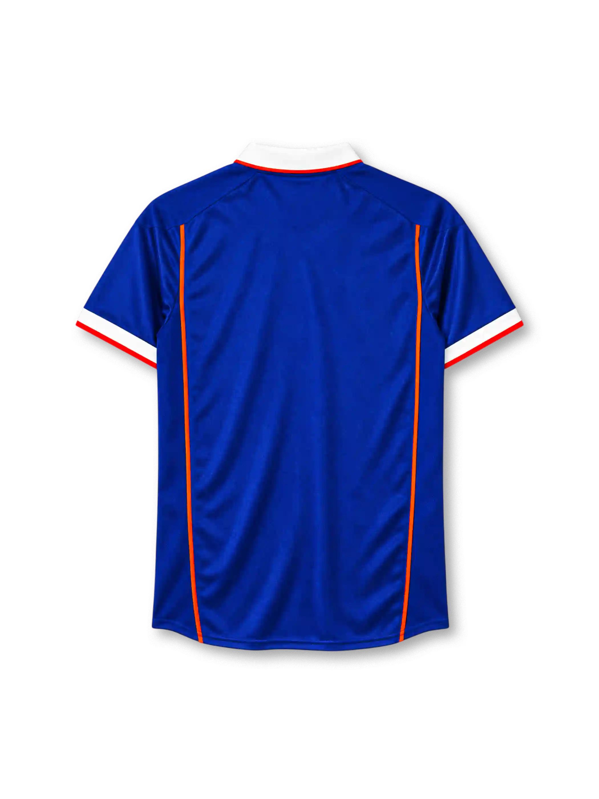 Netherlands 1998-99 away jersey Nike front view blue orange piping