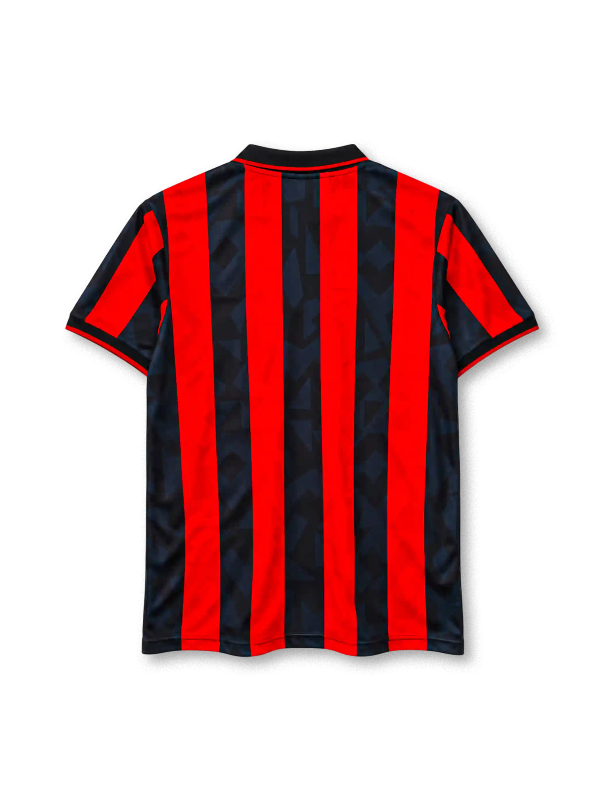 AC Milan 1993-94 home jersey Lotto front view red black stripes scudetto