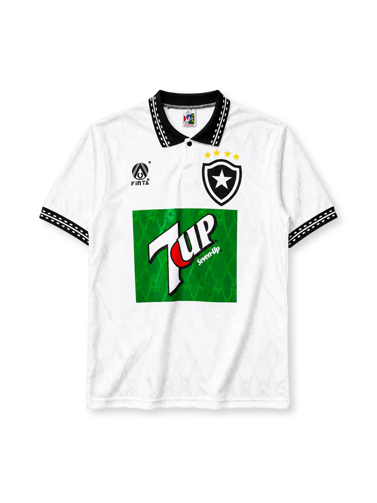Botafogo 1995-96 third jersey Finta front view white black collar 7up