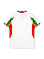 Senegal 2002 home jersey Le Coq Sportif front view white green yellow red panels
