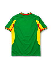 Senegal 2002 away jersey Le Coq Sportif front view green yellow panels