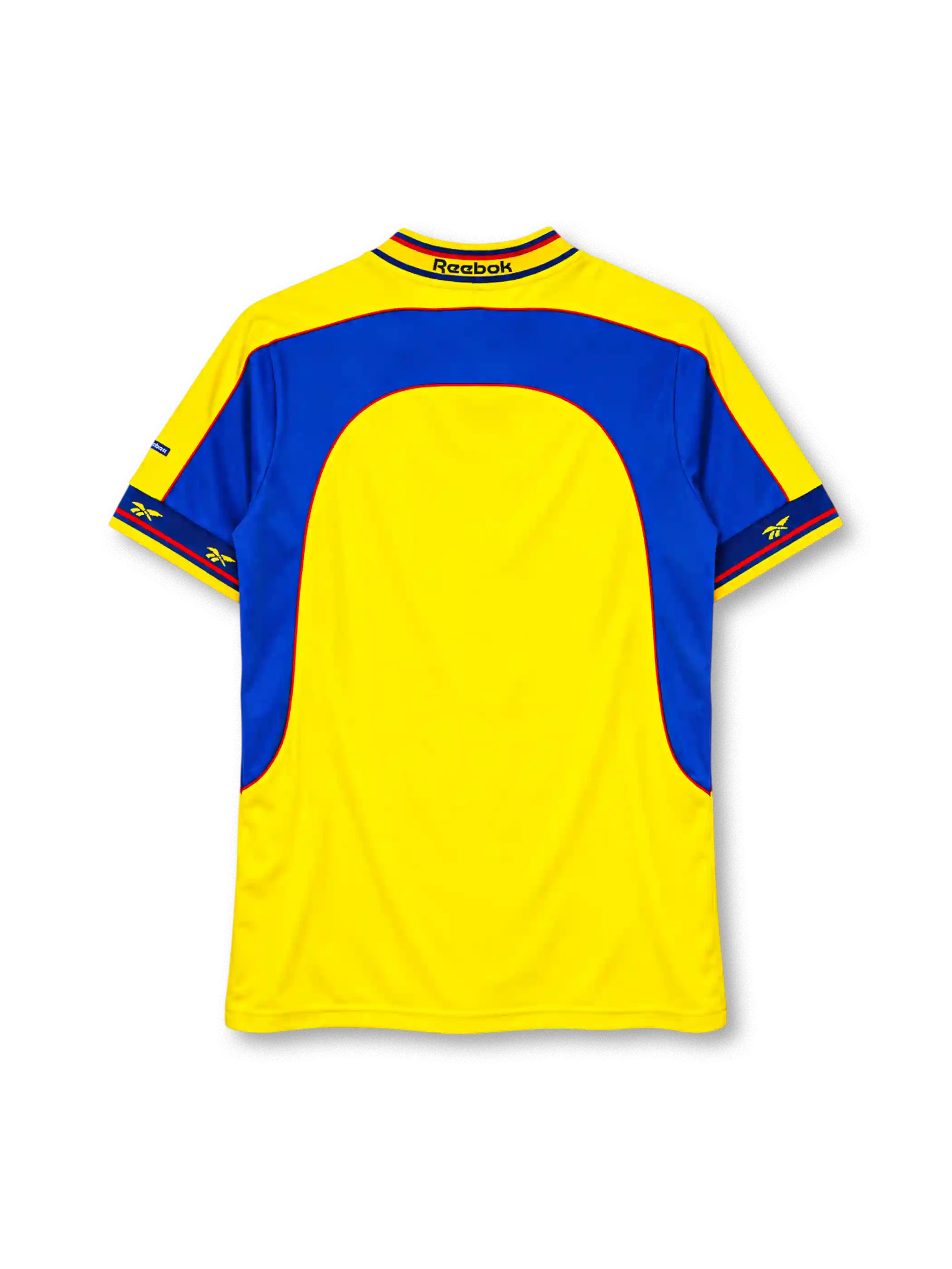 Colombia 2001 home jersey Reebok front view yellow blue panels