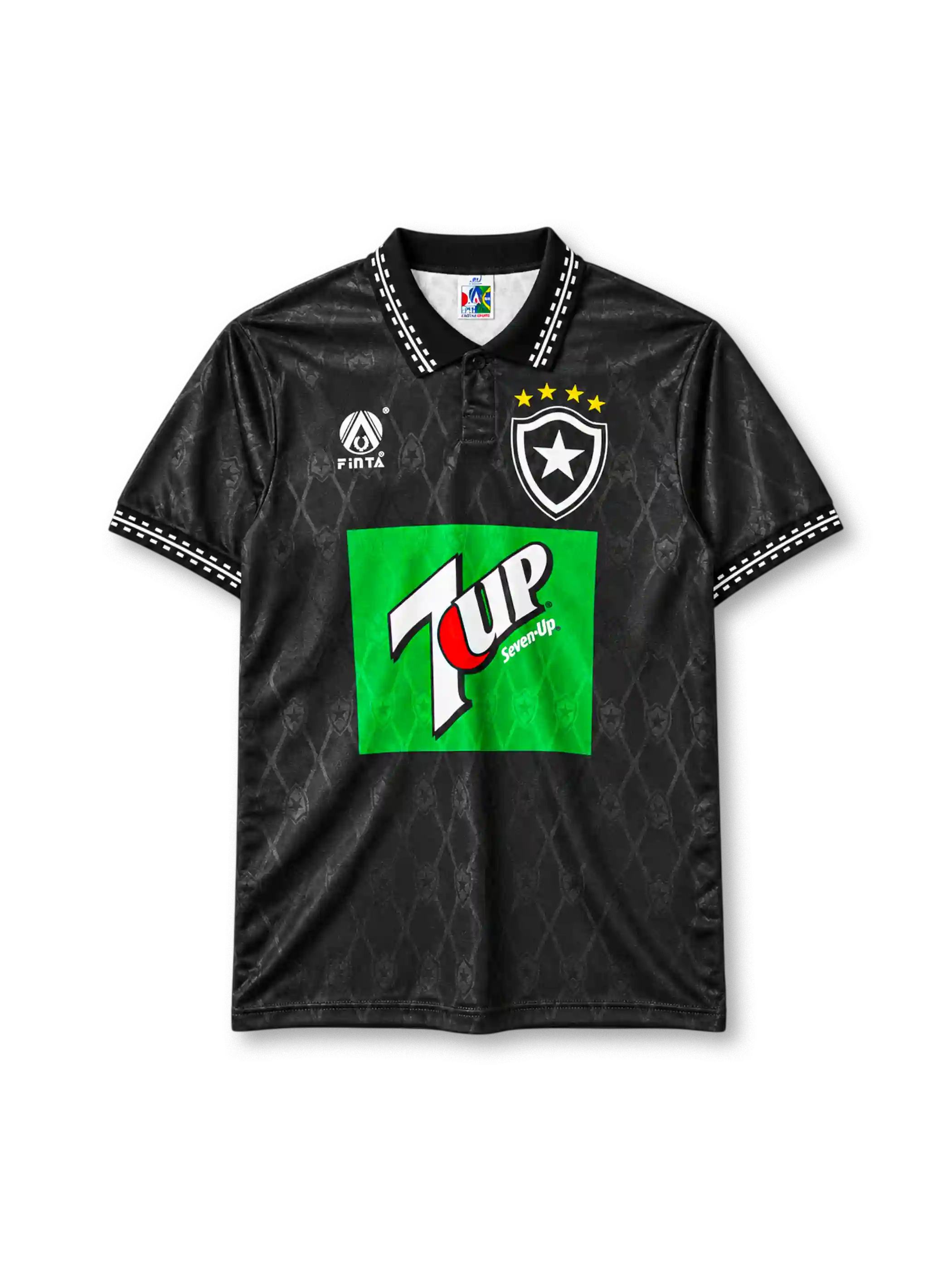 Botafogo 1995-96 away jersey Finta front view black 7up