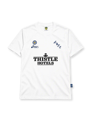 Leeds United 1995-96 home jersey Asics front view white Thistle Hotels