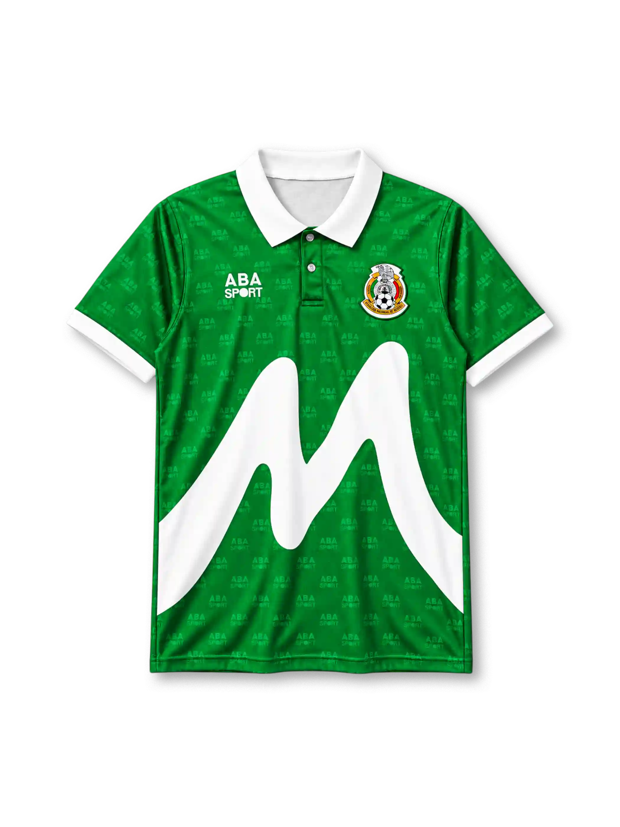 Mexico 1995 home jersey ABA Sport front view green white graphic