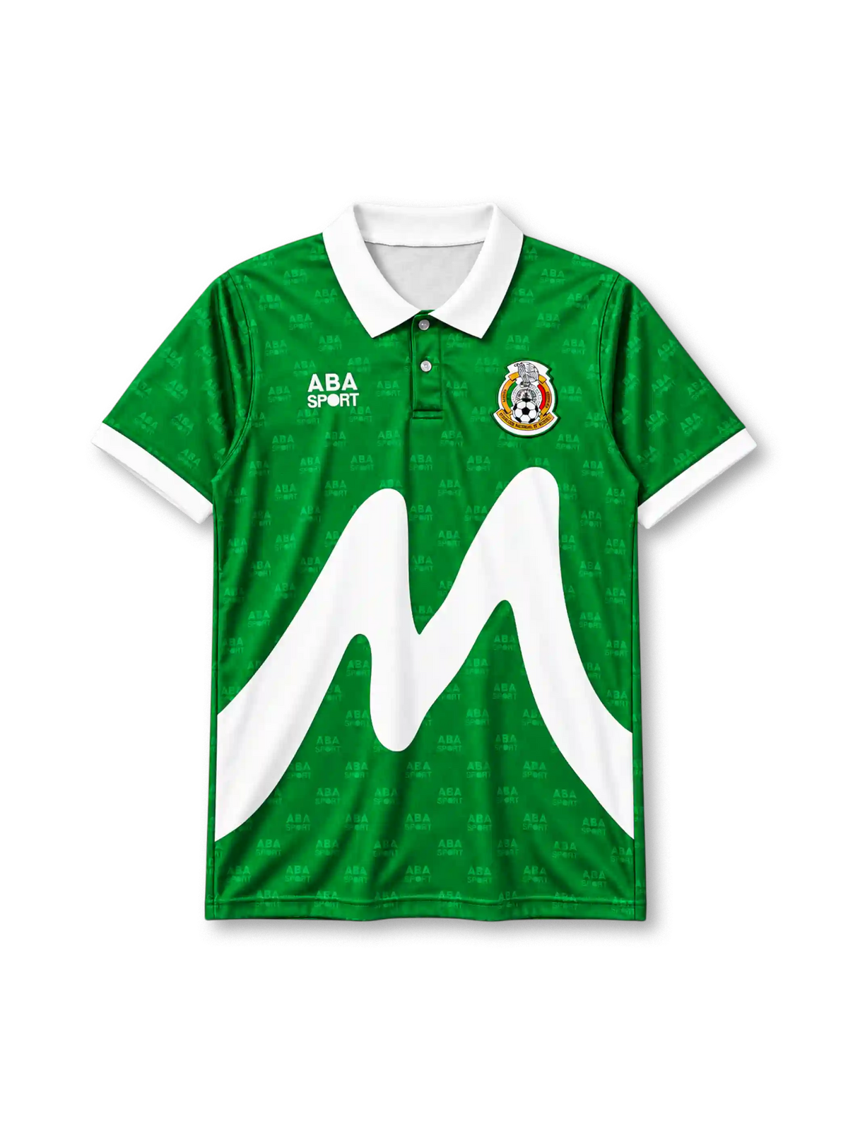 Mexico 1995 home jersey ABA Sport front view green white graphic