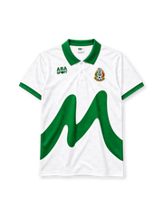 Mexico 1995 away jersey ABA Sport front view white green graphic