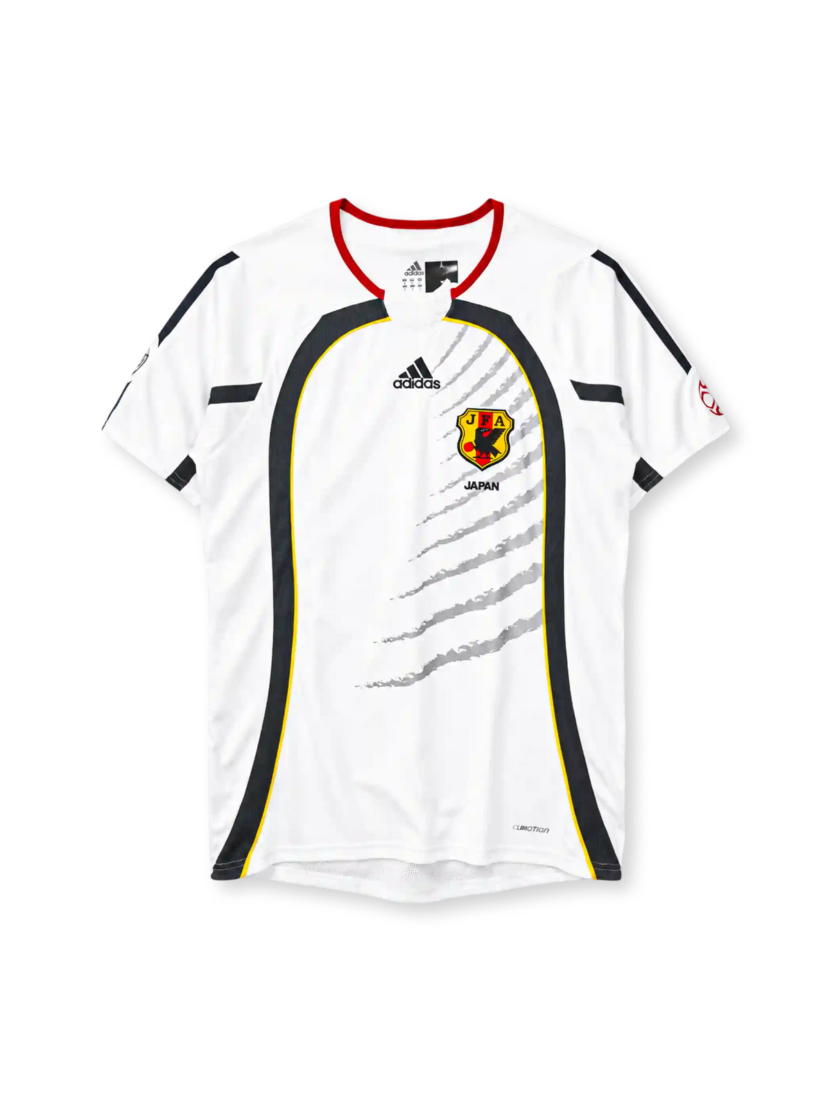Japan 2006-07 away jersey adidas front view white black yellow panels