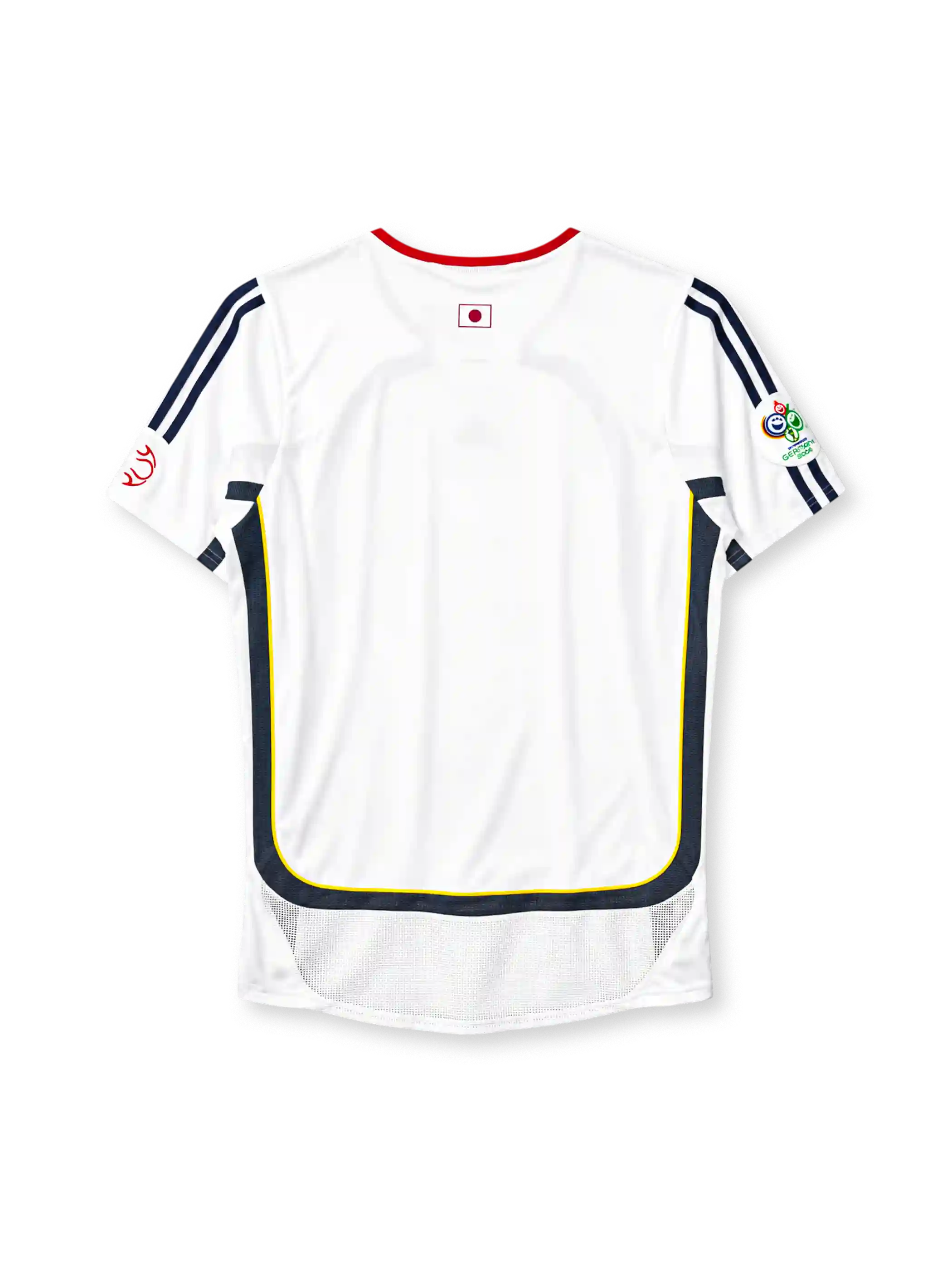 Japan 2006-07 away jersey adidas front view white black yellow panels