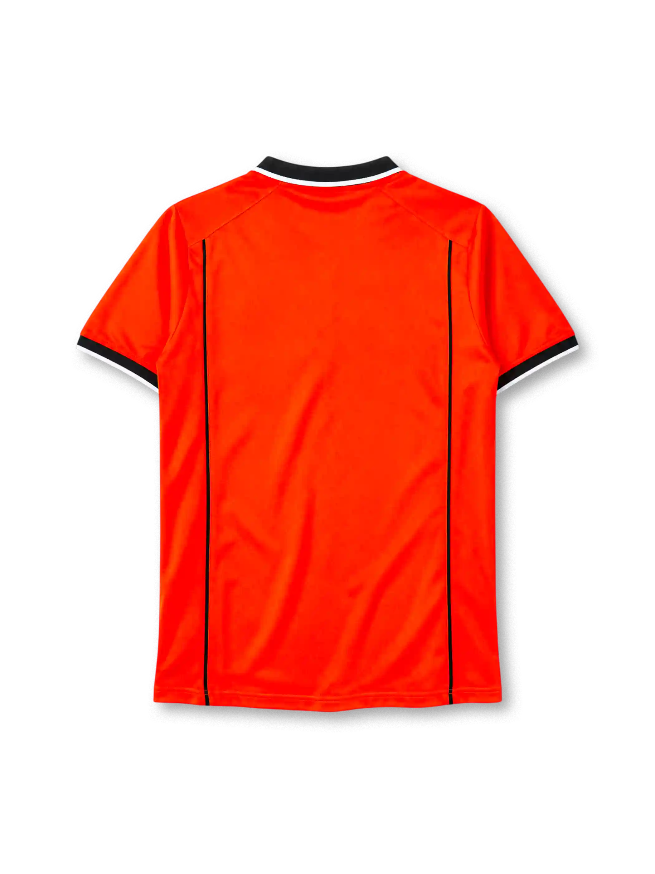 Netherlands 1998 home jersey Nike front view orange black collar