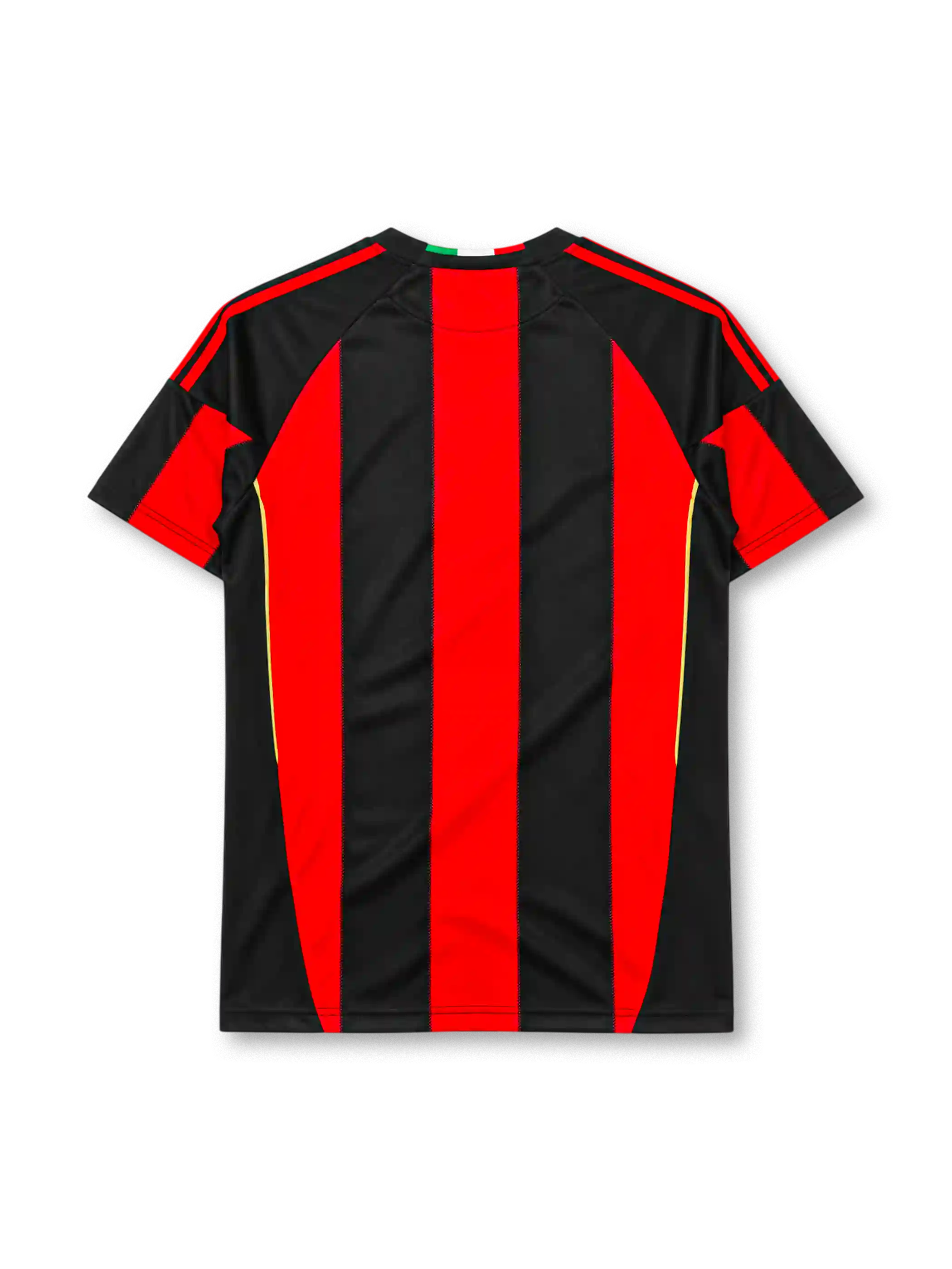 AC Milan 2010-11 home jersey adidas front view red black stripes
