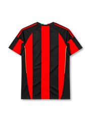 AC Milan 2010-11 home jersey adidas front view red black stripes