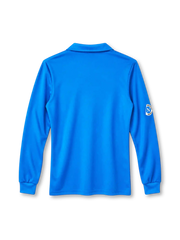 Napoli 1987-88 long-sleeve home jersey ennerre front view light blue Scudetto shield