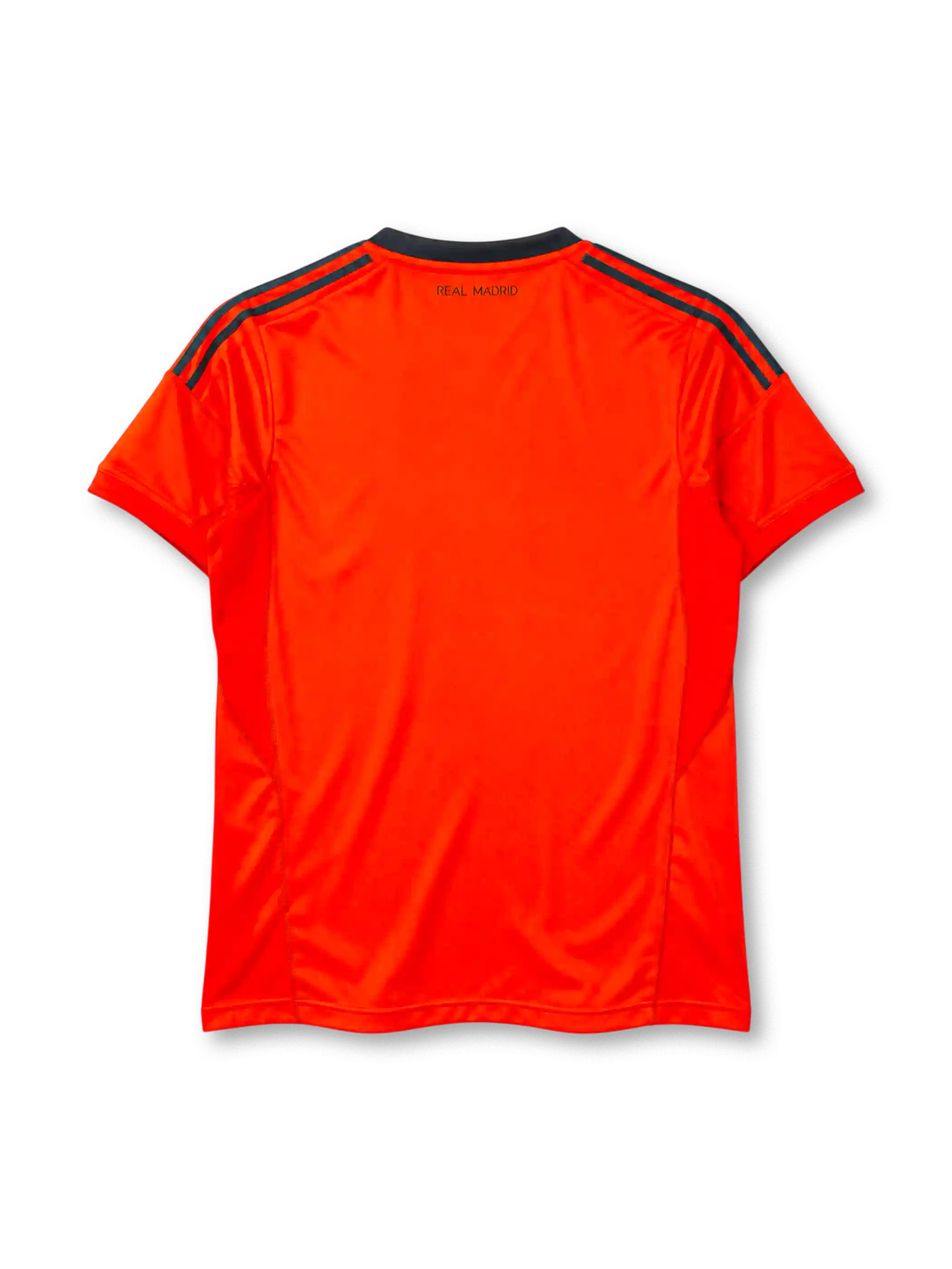 Real Madrid 2013-14 third jersey adidas front view orange black stripes