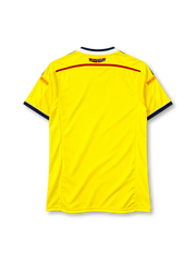 Colombia 2014 home jersey adidas front view yellow navy diagonal band