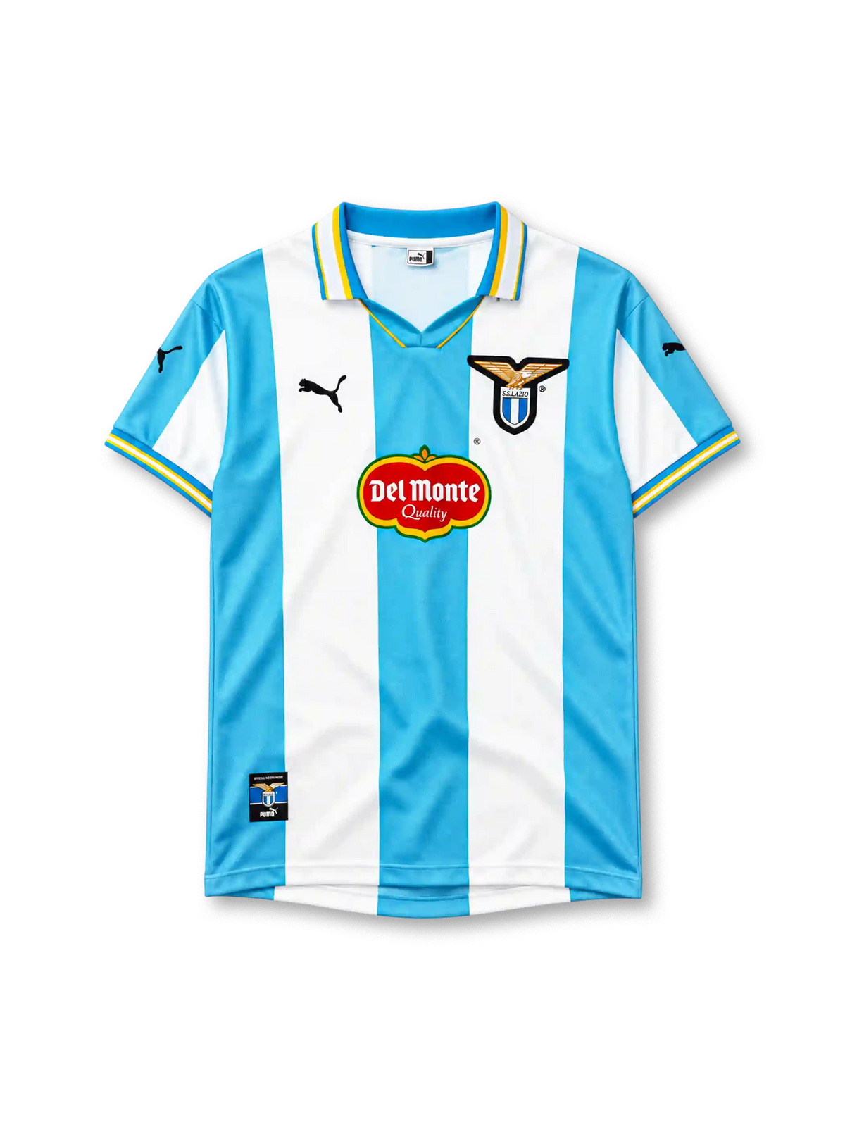 SS Lazio 1999-2000 home jersey Puma front view sky blue white stripes