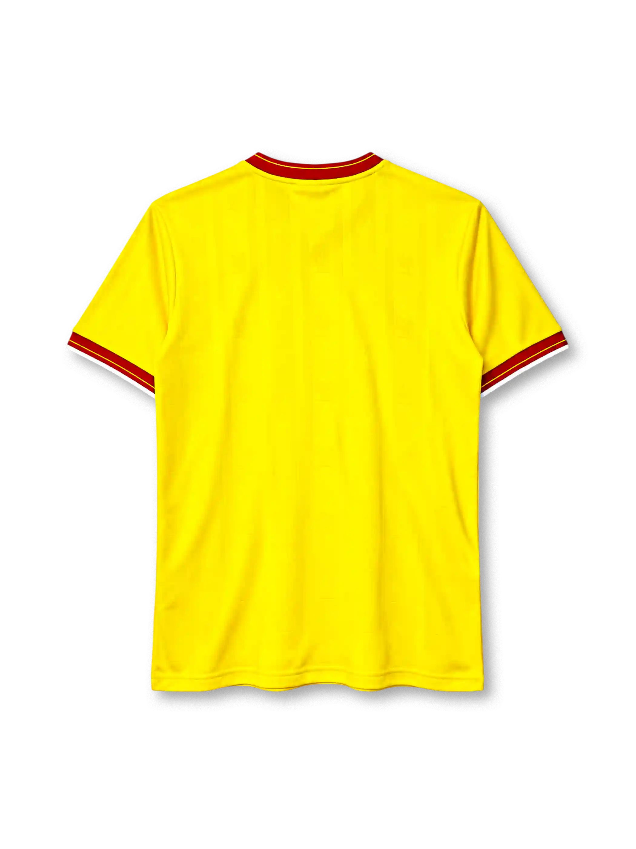 Liverpool 1985-86 third jersey front view yellow Crown Paints double winners
