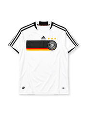 Germany 2008 home jersey adidas front view white black band