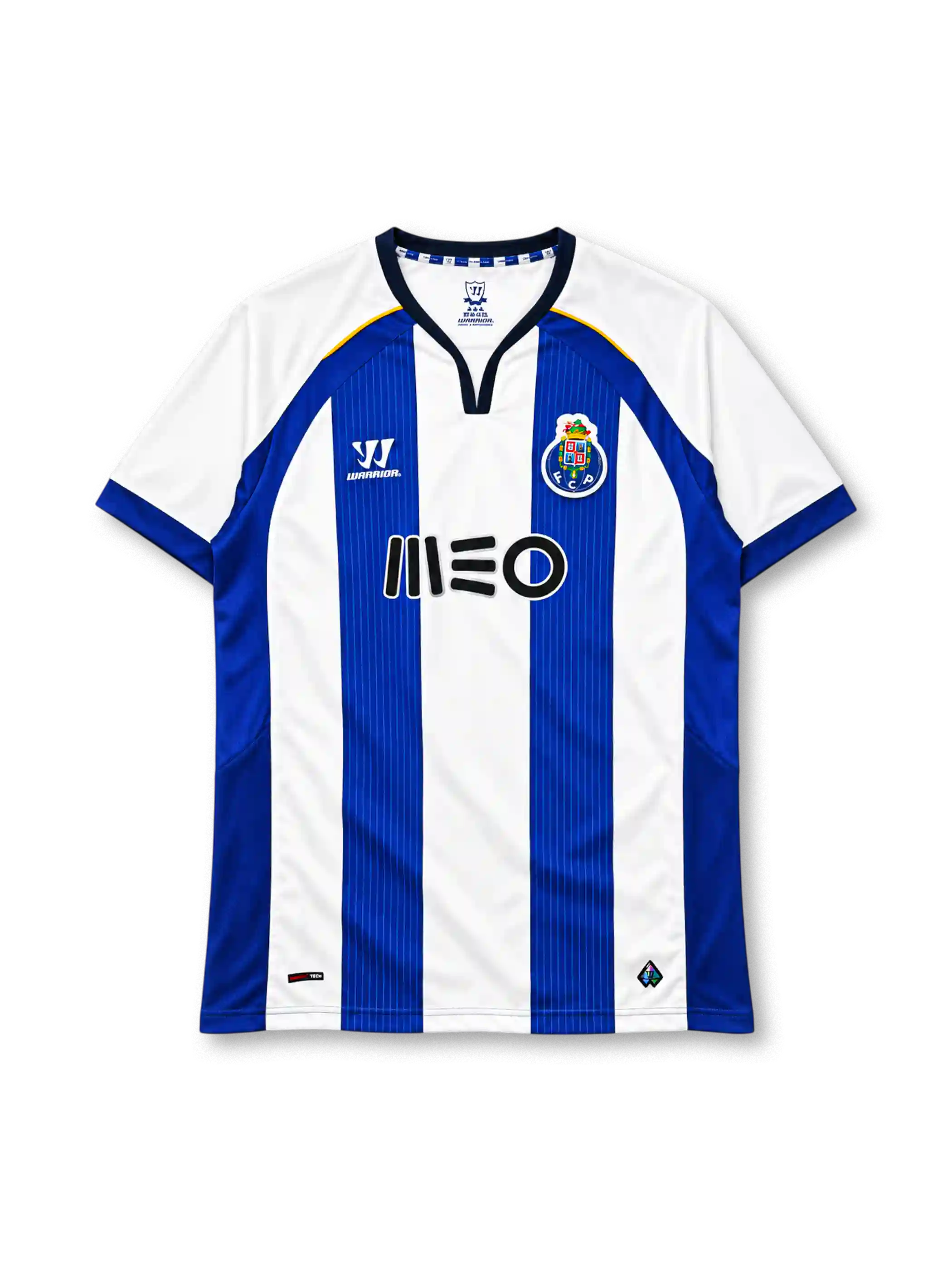 FC Porto 2013-14 home jersey Warrior front view blue white pinstripes