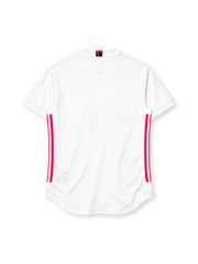 Real Madrid 2020-21 home jersey adidas front view white pink panels