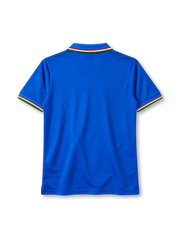 Italy 1982 home jersey in blue with tricolor trim and Italia shield crest
