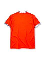 Netherlands 1996 home jersey in orange with tonal print and KNVB lion crest