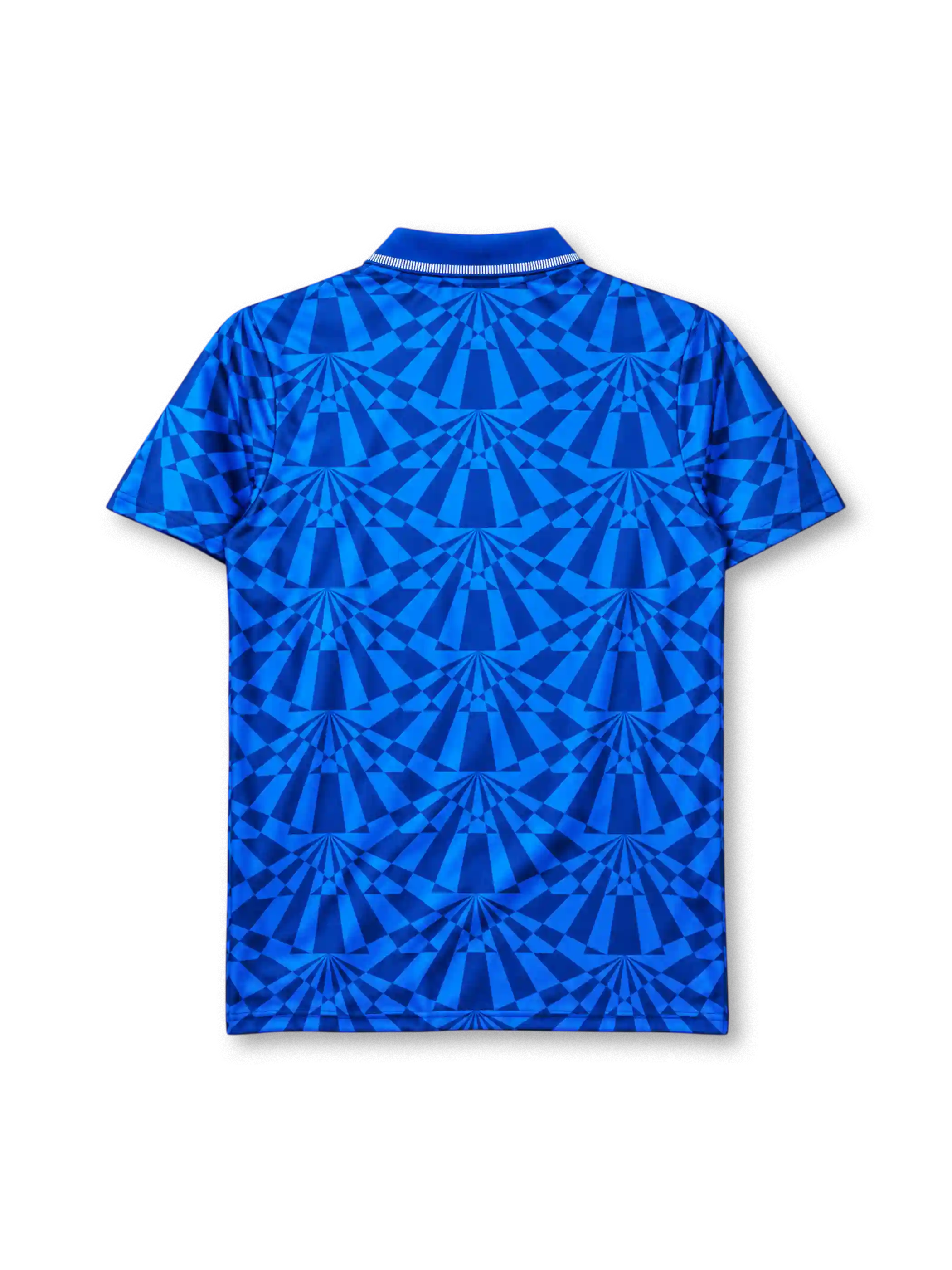 Napoli 1991-93 home jersey in blue with geometric pattern and Voiello sponsor