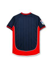 Celta Vigo 2001-02 away jersey in navy with Citroen sponsor and red side panels