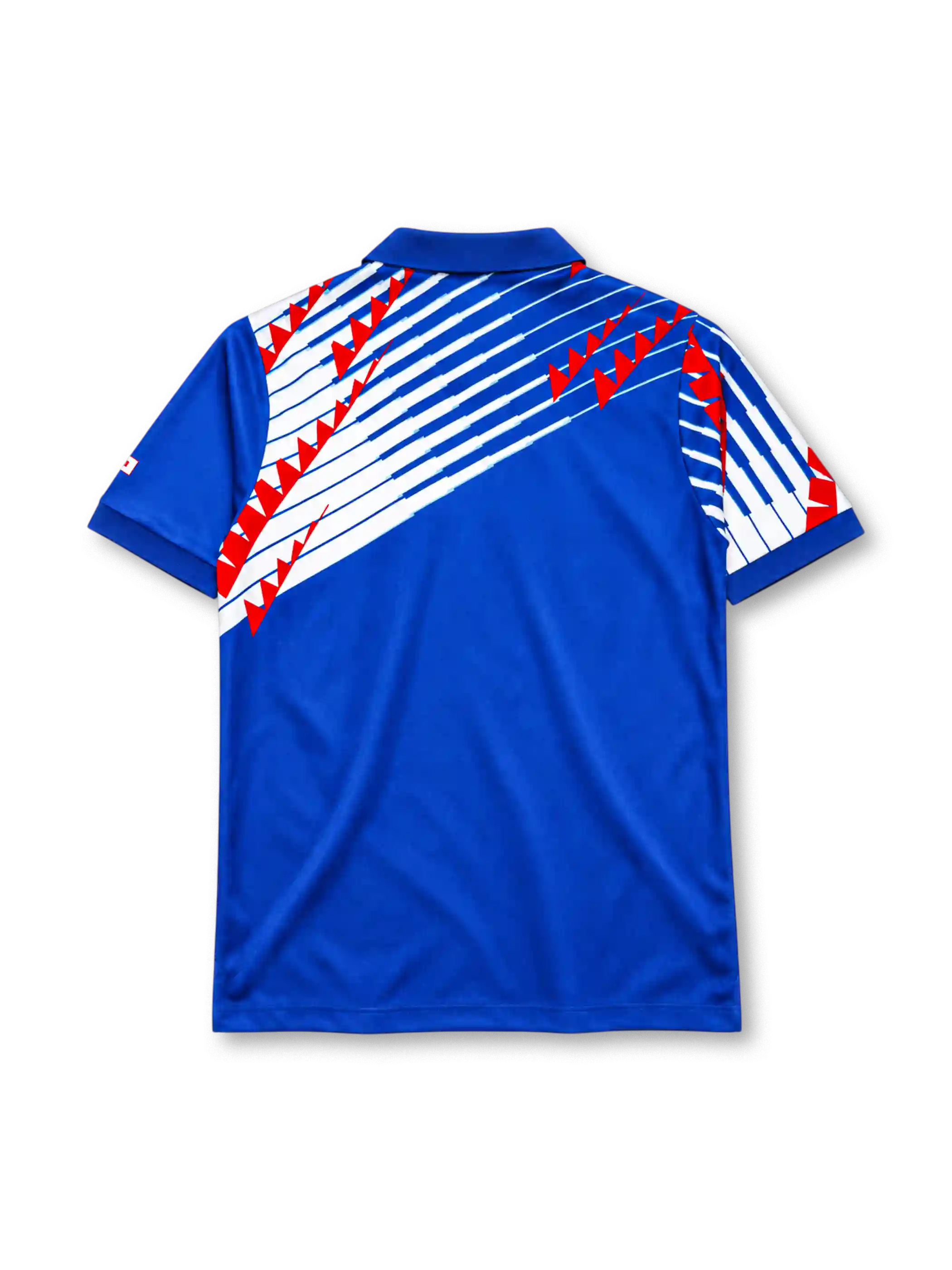 Japan 1994-95 home jersey in blue with diagonal wing graphic and JFA crest