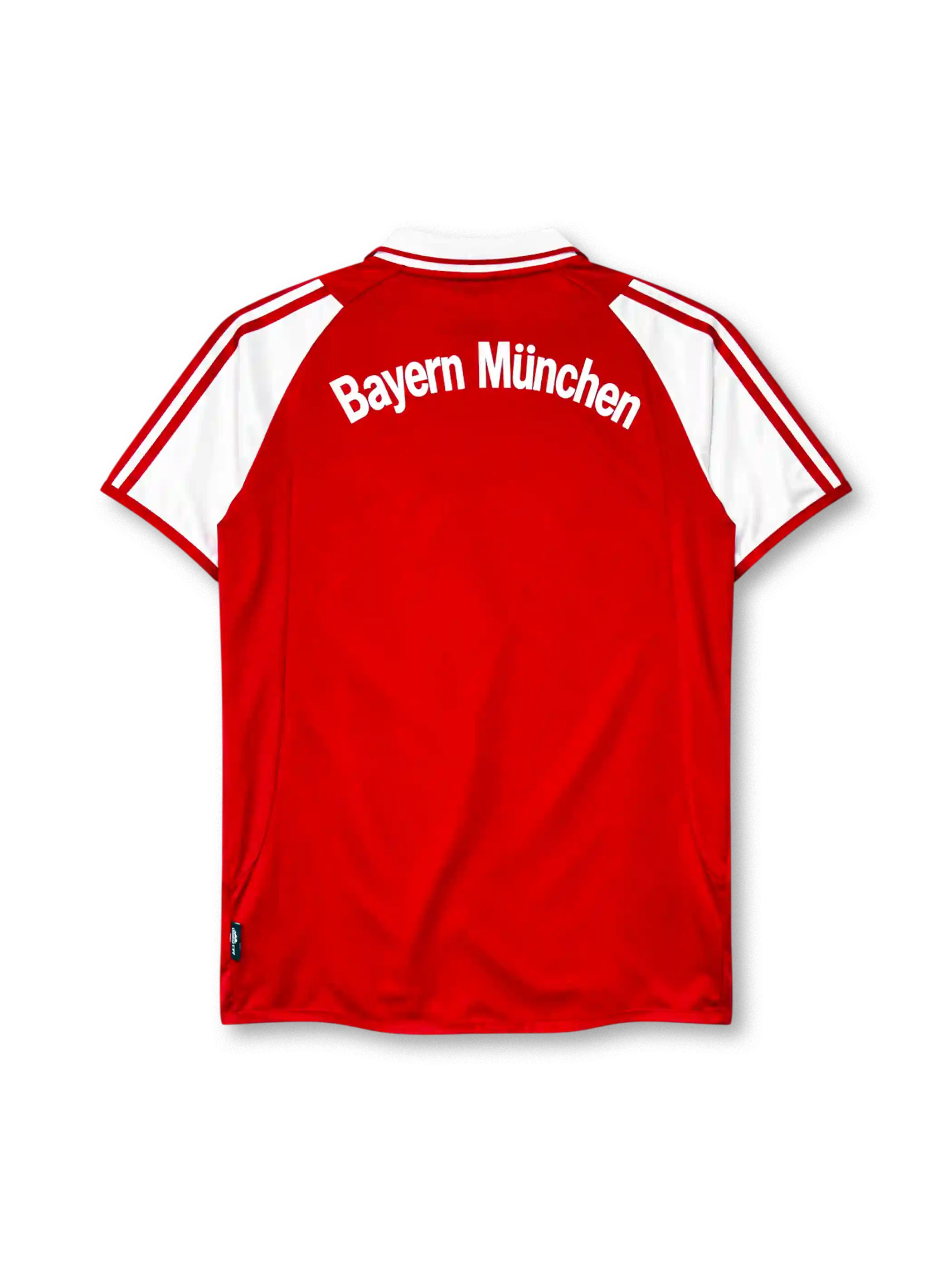 Bayern Munich 2003-04 home jersey in red with T-Mobile sponsor and white sleeves