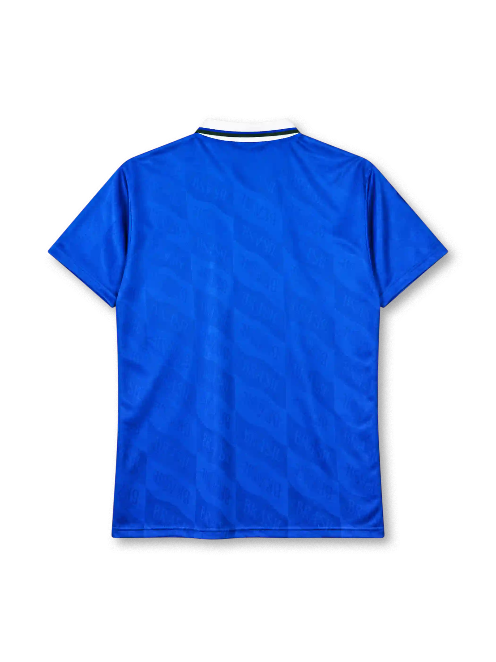 Brazil 1992 away jersey in blue with bold CBF graphic and three-star crest