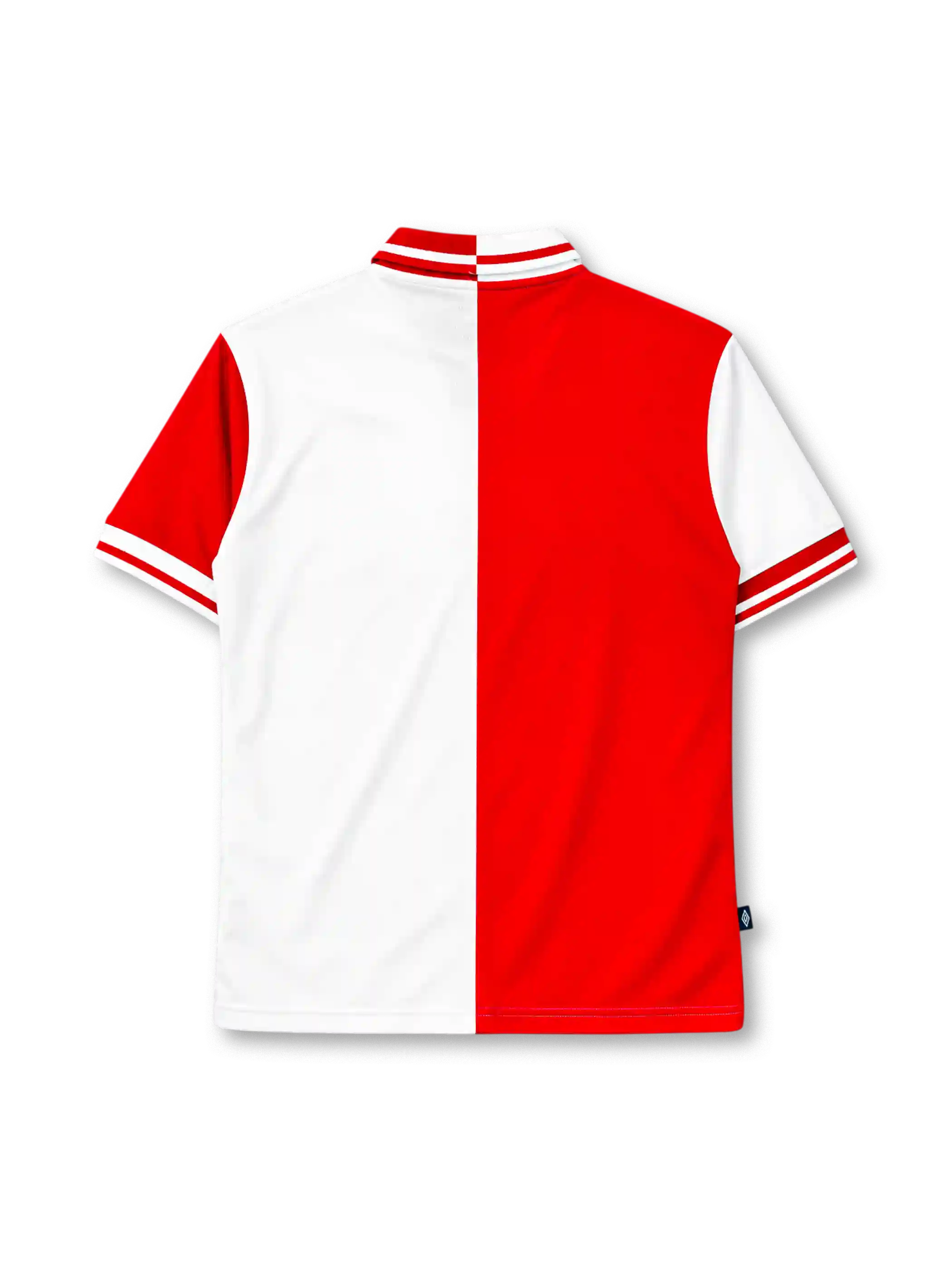 Celta Vigo 2001-02 third jersey in split red and white with Citroen sponsor