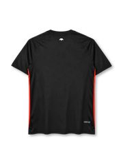 Valencia CF 2006-07 away jersey in black with Toyota sponsor and orange side panels