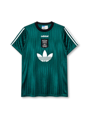 Liverpool adidas Bringback T-shirt in teal green with trefoil logo and heritage crest
