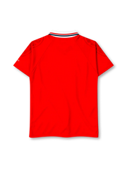 Norway 1997-98 home jersey in red with navy Nordic cross graphic