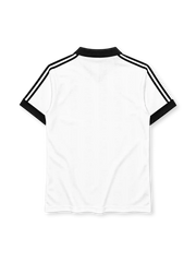 West Germany 1988-89 home jersey in white with black red and gold chevron graphic