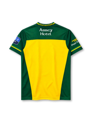 Donegal GAA home jersey in yellow and green with county crest and Circet sponsor
