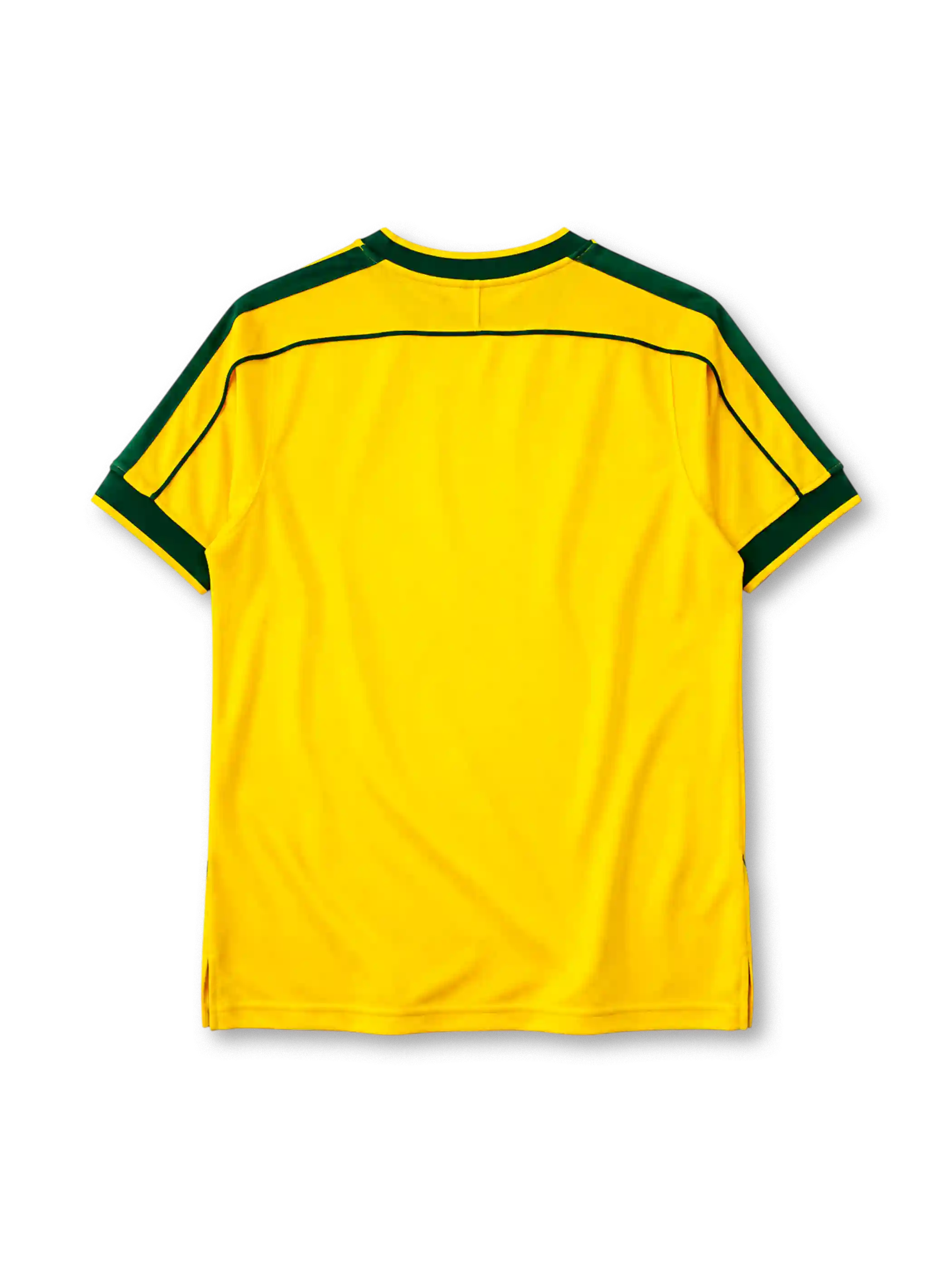 Brazil 1998 home jersey in yellow with green trim and CBF crest