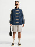 adidas Originals 2026 Chinese-Style Tang Track Jacket Navy Blue