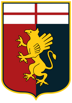 Red and navy from football origins. Genoa CFC｜Heritage Collection logo