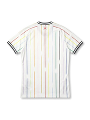 Japan National Team Away Jersey Authentic (Player Issue) — White Rainbow Pinstripe 2026 World Cup