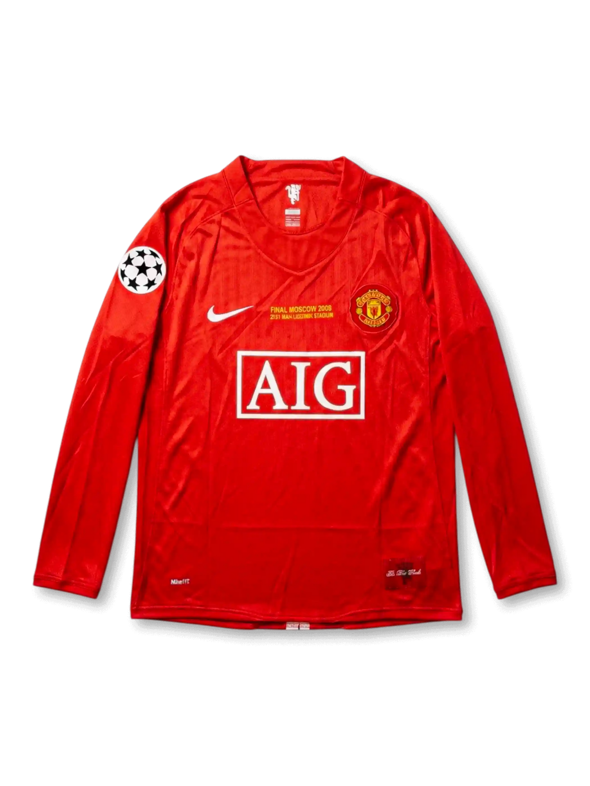 Manchester United 2008 Champions League Final Home Long Sleeve Shirt #7 Ronaldo