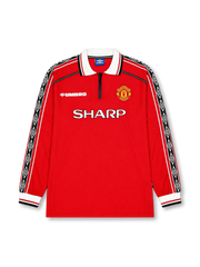 Manchester United 1998-99 home jersey Beckham number 7 front and back view