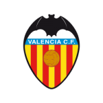 White and black from Valencia tradition. Valencia CF｜La Liga Collection logo